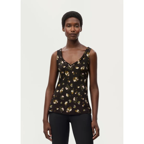 Adam Lippes Aura Top in Black Floral, view 2