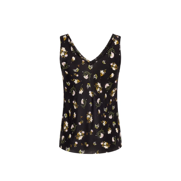 Adam Lippes Aura Top in Black Floral, view 4