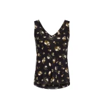 Adam Lippes Aura Top in Black Floral