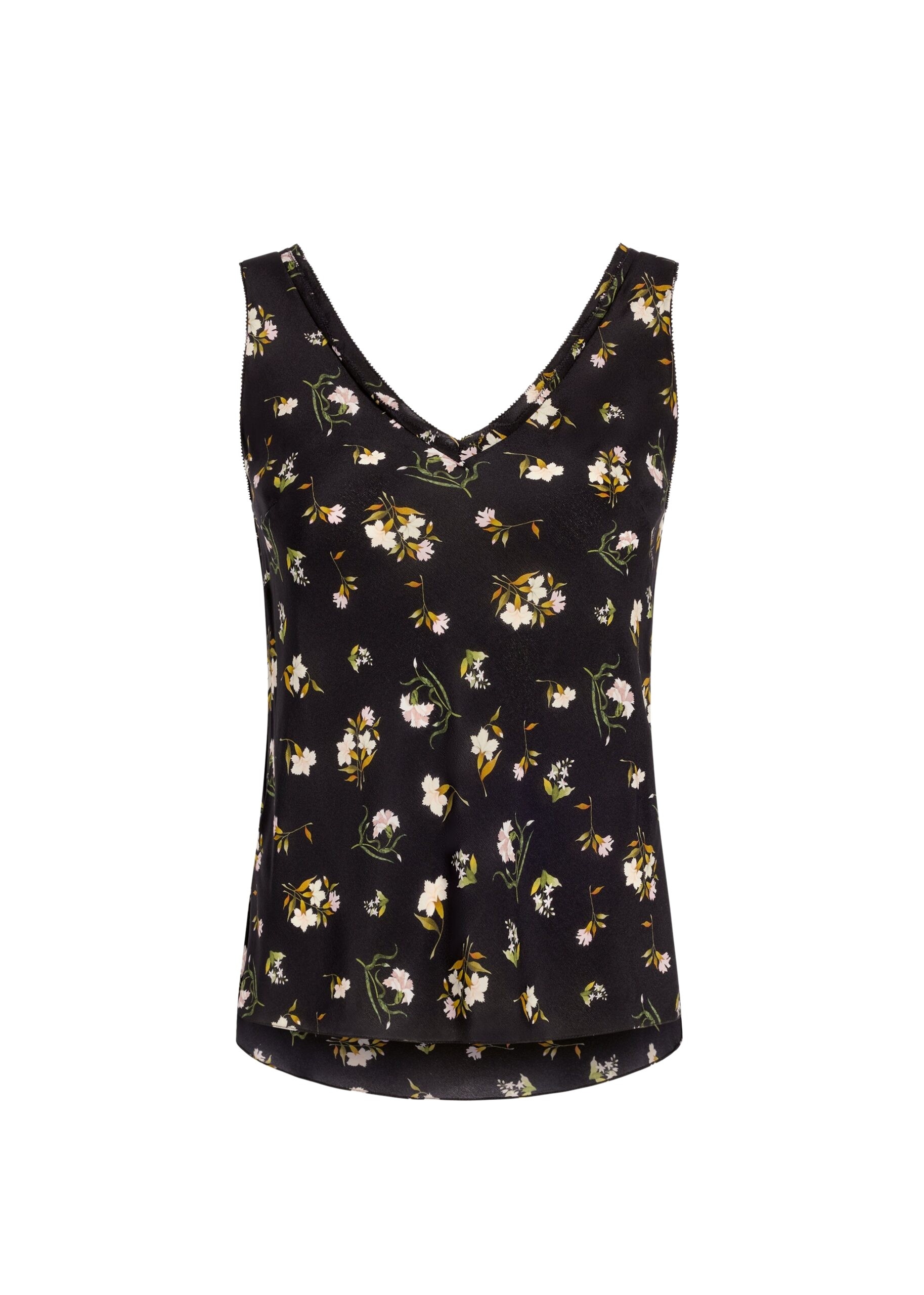 Adam Lippes Aura Top in Black Floral
