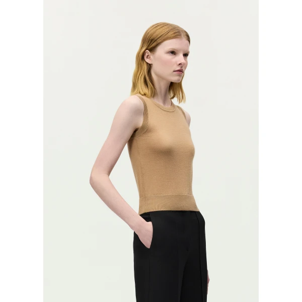 Adam Lippes Ava Knit in Camel, view 3