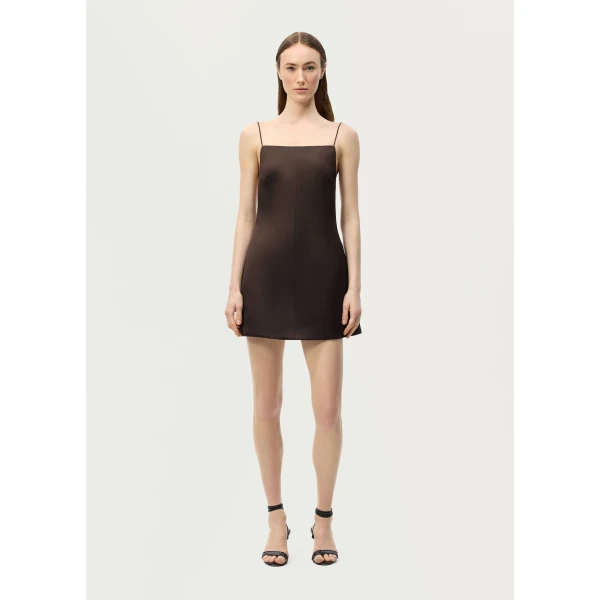 Adam Lippes Avalon Dress in Espresso, view 2
