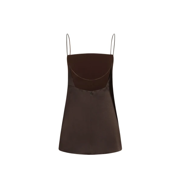 Adam Lippes Avalon Dress in Espresso, view 4