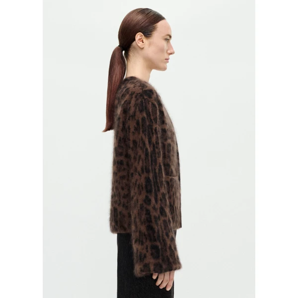 Adam Lippes Barrett Jacket in Natural Leopard, view 3