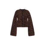 Adam Lippes Barrett Jacket in Natural Leopard