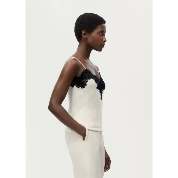 Adam Lippes Beatrix Cami in Ivory, view 3