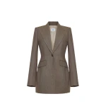 Adam Lippes Beaumont Blazer in Black/Camel