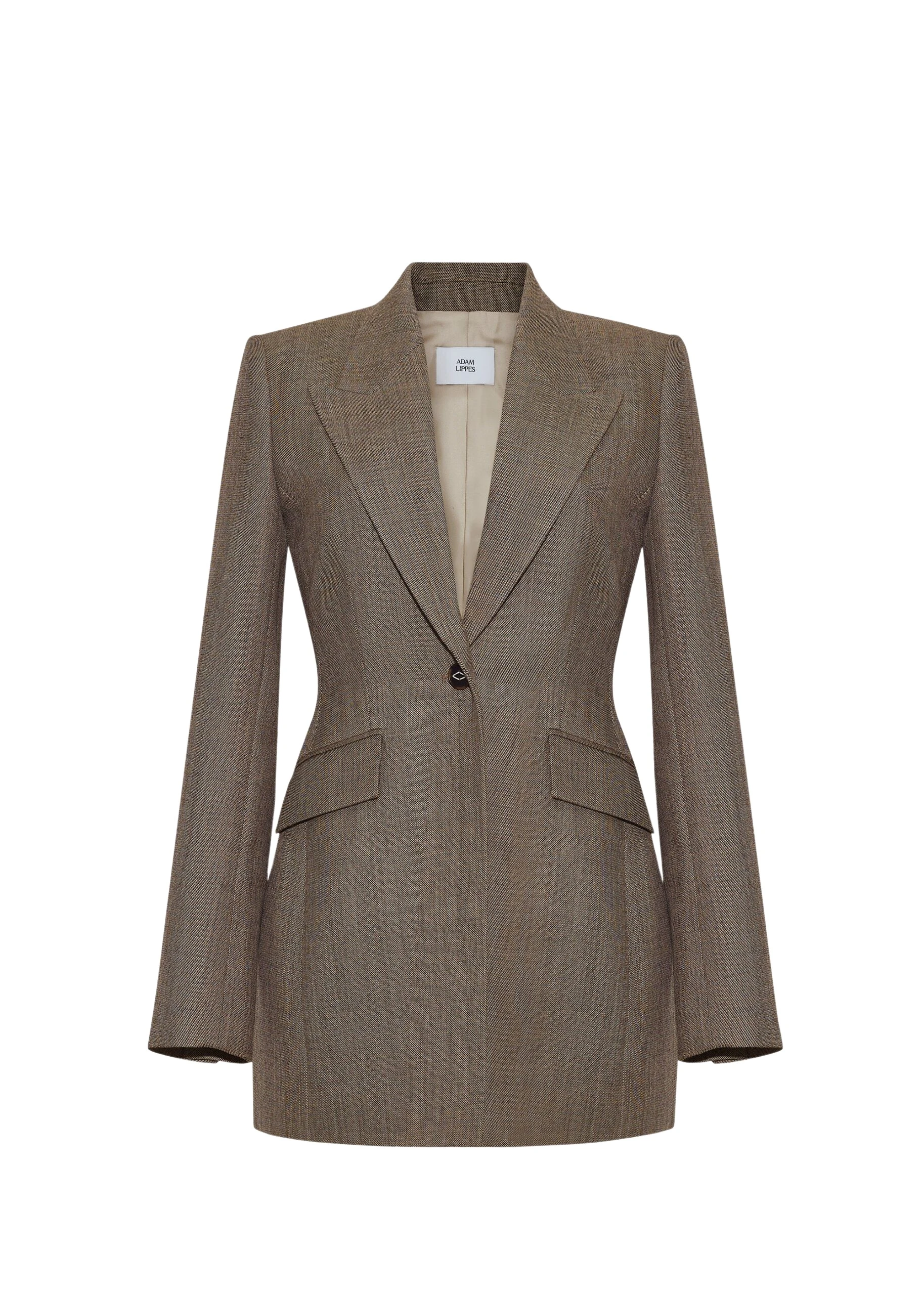 Adam Lippes Beaumont Blazer in Black/Camel