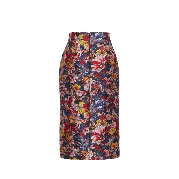 Adam Lippes Blair Skirt in Black Multi, view 5