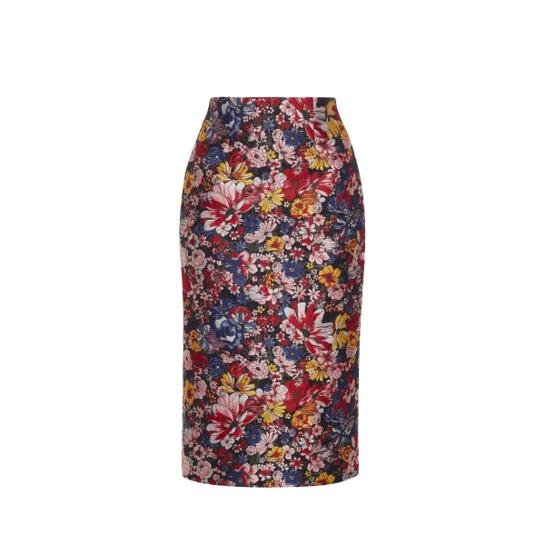 Adam Lippes Blair Skirt in Black Multi