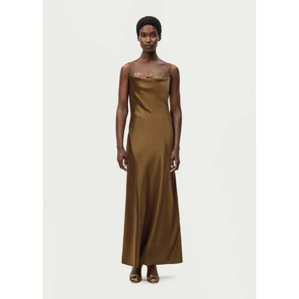 Adam Lippes Blake Dress in Olive, view 2