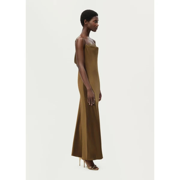 Adam Lippes Blake Dress in Olive, view 3