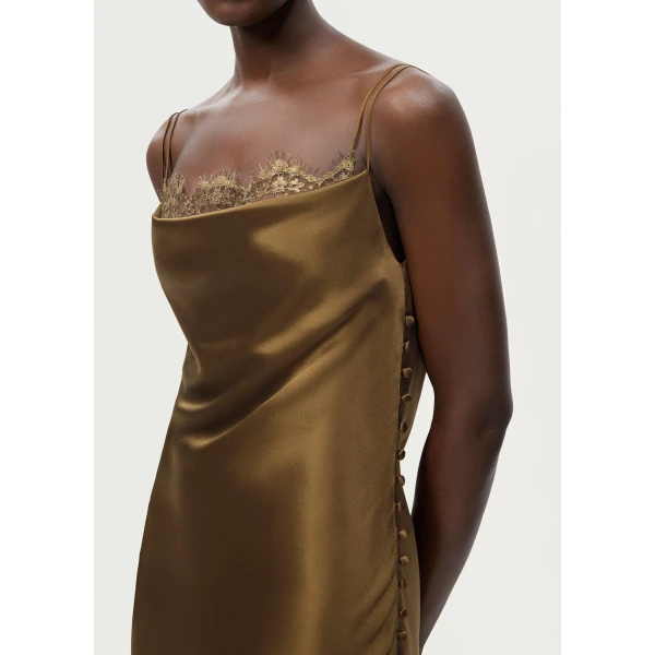 Adam Lippes Blake Dress in Olive, view 4