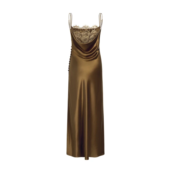 Adam Lippes Blake Dress in Olive, view 5