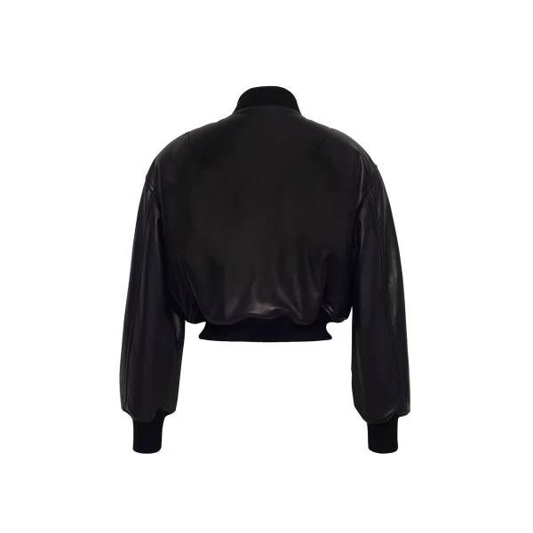 Adam Lippes Bomber Jacket in Black, view 5