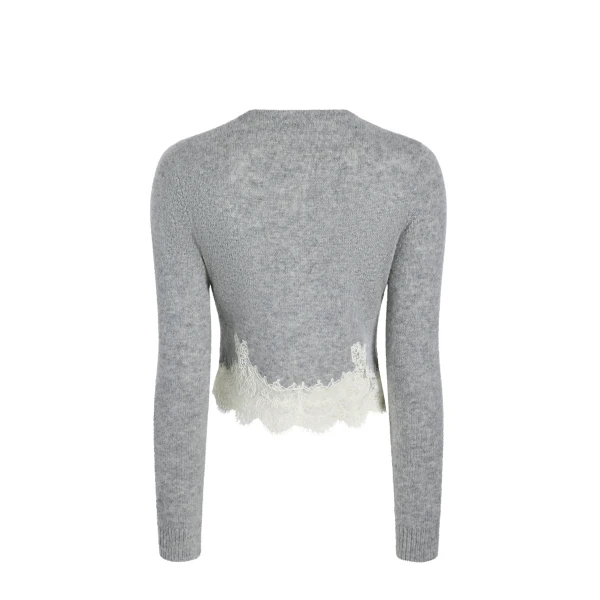 Adam Lippes Briar Cardigan in Heather Grey, view 5