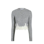 Adam Lippes Briar Cardigan in Heather Grey