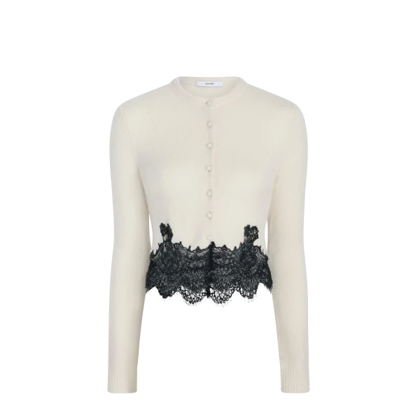 Adam Lippes Briar Cardigan in Ivory