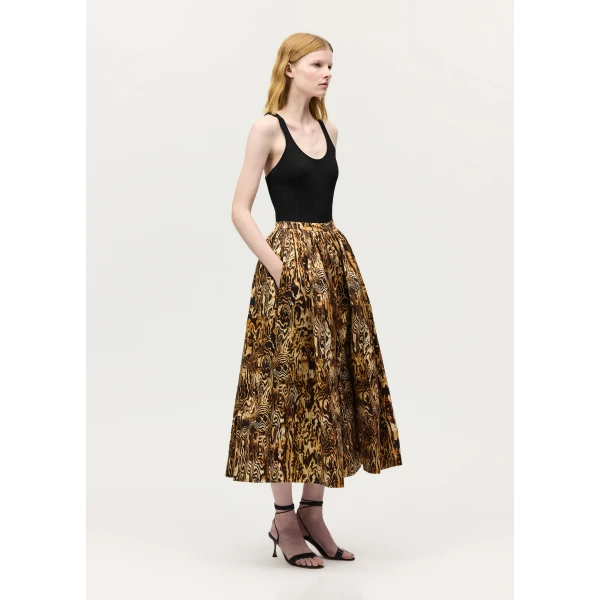 Adam Lippes Briar Skirt in Copper Multi, view 3