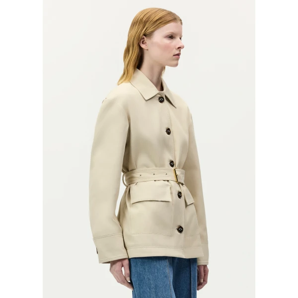 Adam Lippes Brixson Jacket in Cream/Black, view 2