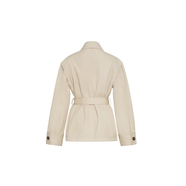 Adam Lippes Brixson Jacket in Cream/Black, view 5