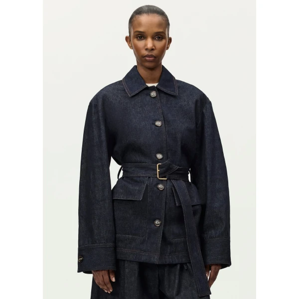 Adam Lippes Brixson Jacket in Indigo, view 2