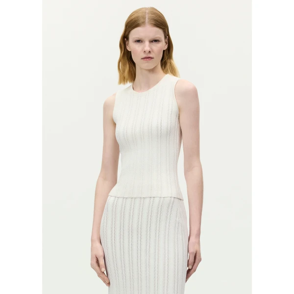 Adam Lippes Brynn Top in Ivory, view 2