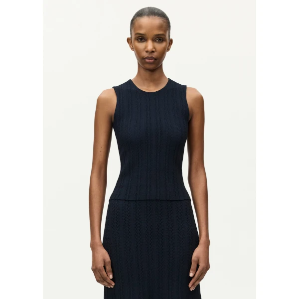 Adam Lippes Brynn Top in Navy, view 2