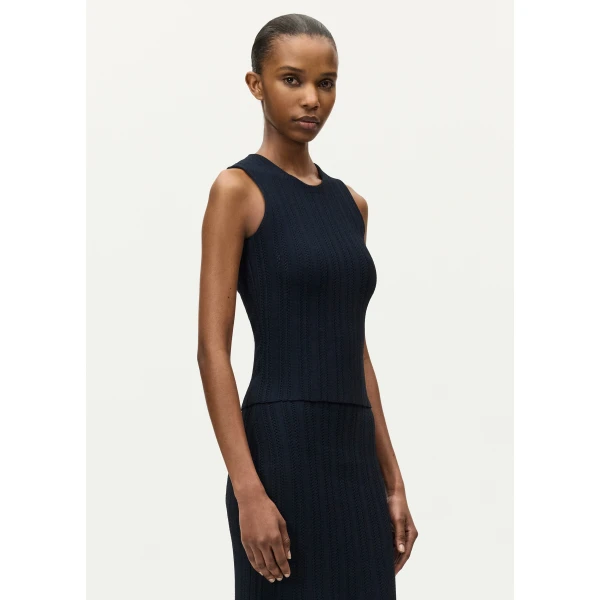 Adam Lippes Brynn Top in Navy, view 3