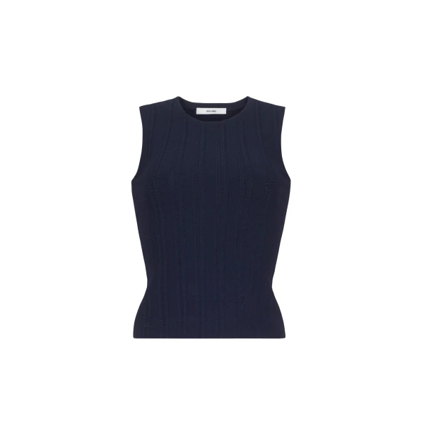 Adam Lippes Brynn Top in Navy