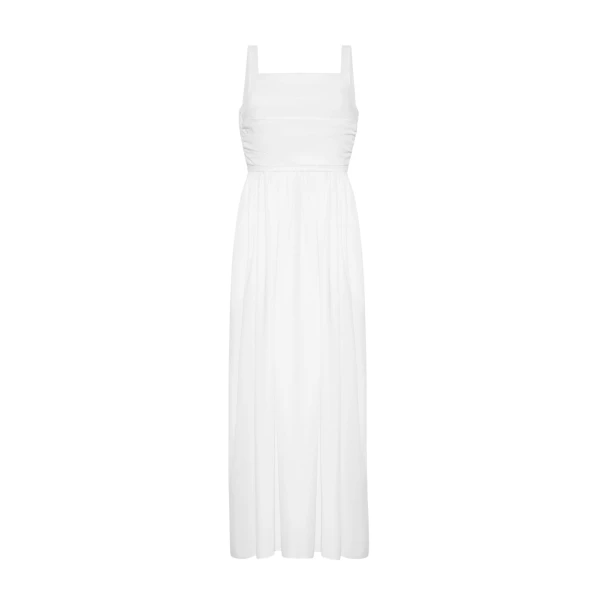 Adam Lippes Calista Dress in White