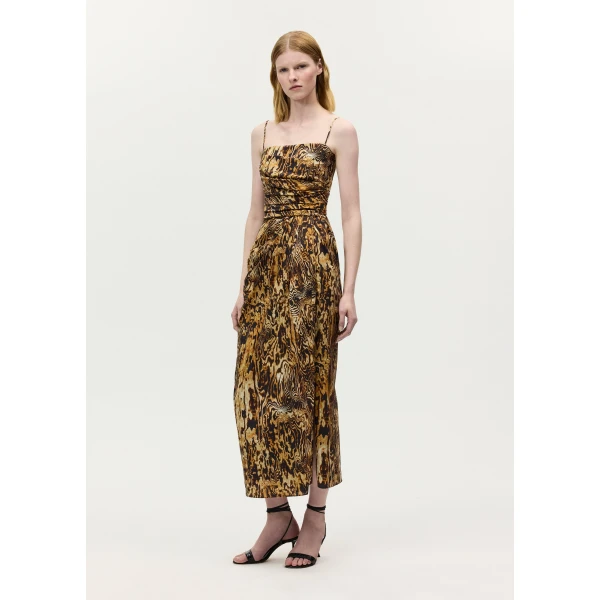 Adam Lippes Cari Dress in Copper Multi, view 2