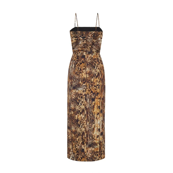 Adam Lippes Cari Dress in Copper Multi, view 5