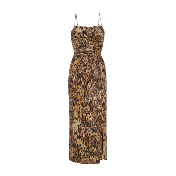 Adam Lippes Cari Dress in Copper Multi