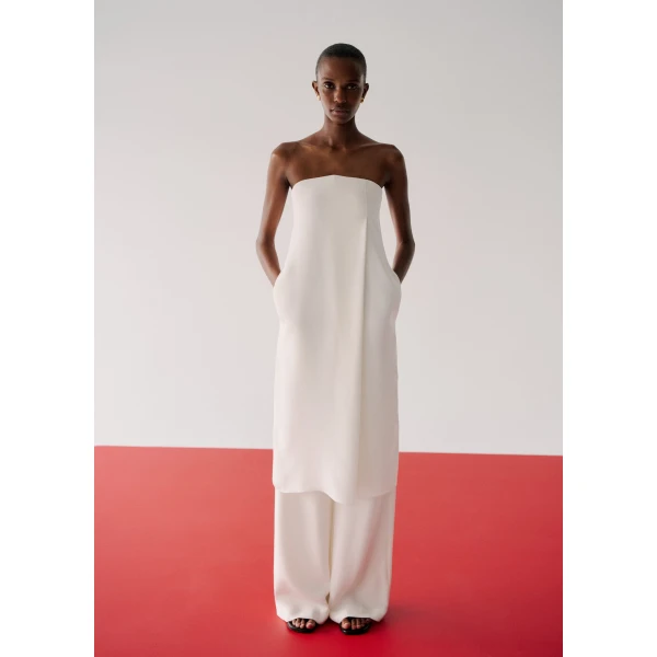 Adam Lippes Carina Tunic in Ivory, view 2