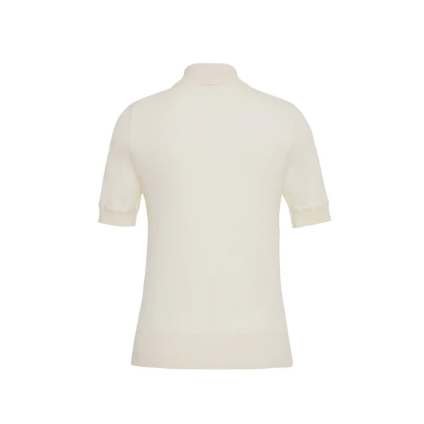 Adam Lippes Cashmere Mockneck in Ivory Knit, view 3
