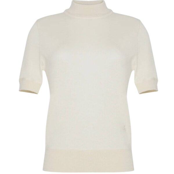 Adam Lippes Cashmere Mockneck in Ivory Knit