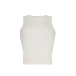 Adam Lippes Cashmere Silk Shell in Ivory Knit