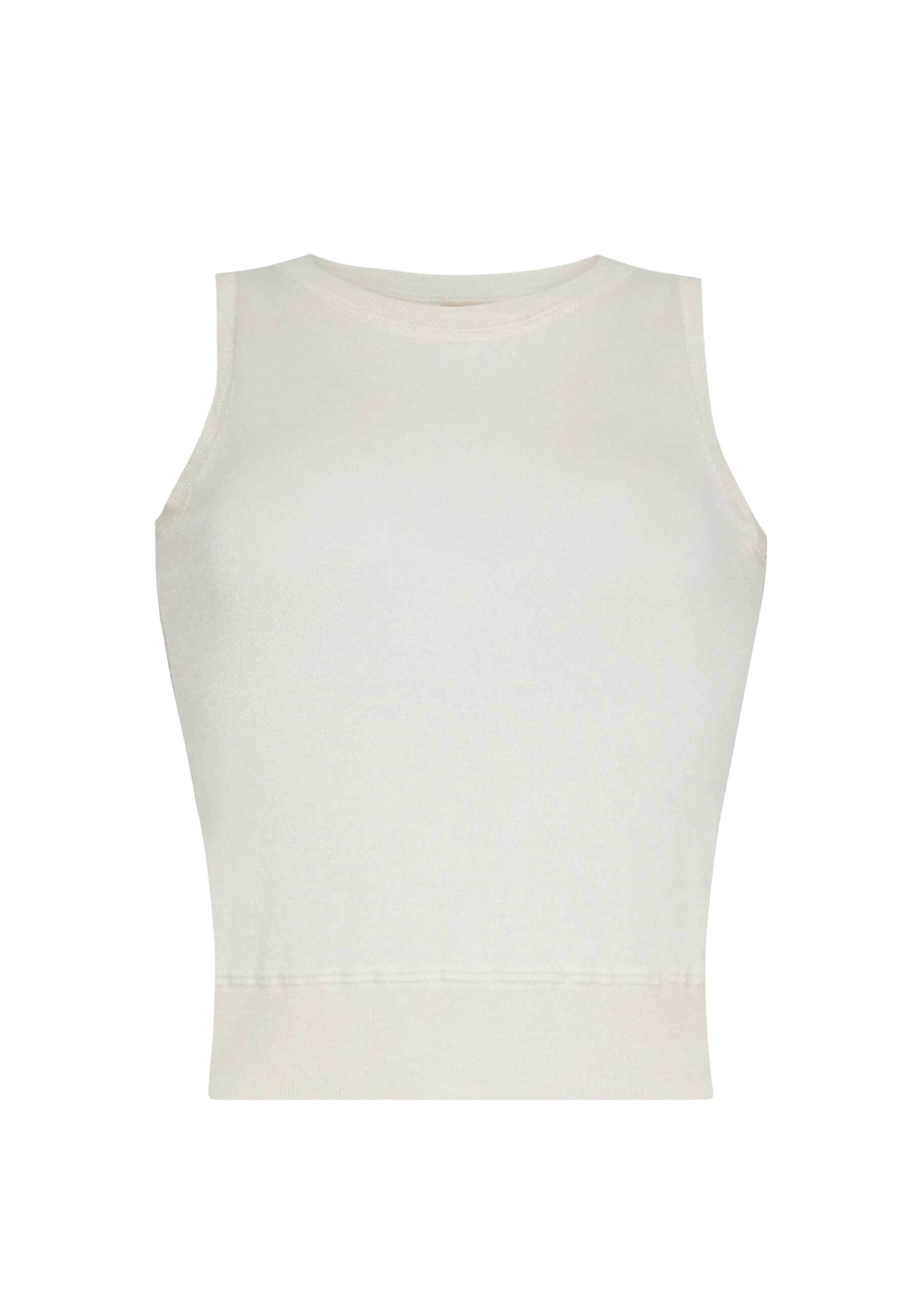 Adam Lippes Cashmere Silk Shell in Ivory Knit