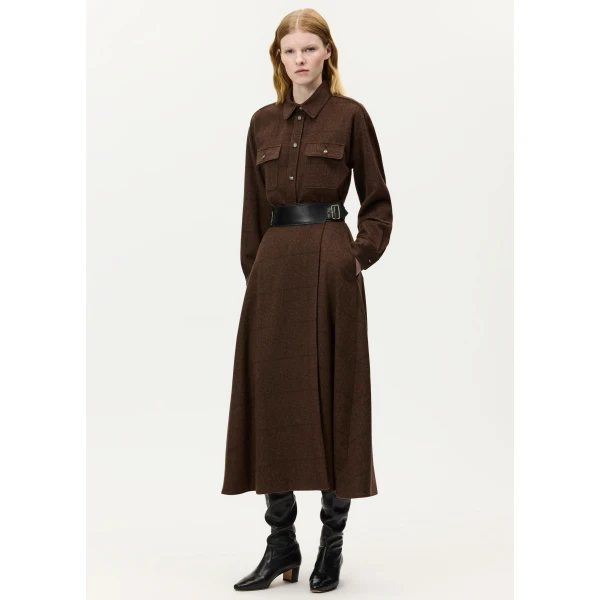 Adam Lippes Caspian Skirt in Chocolate, view 2