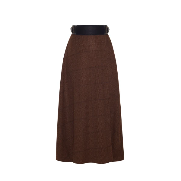 Adam Lippes Caspian Skirt in Chocolate
