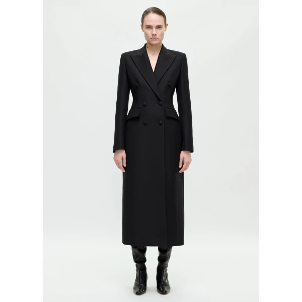 Adam Lippes Cassandra Coat in Black, view 2