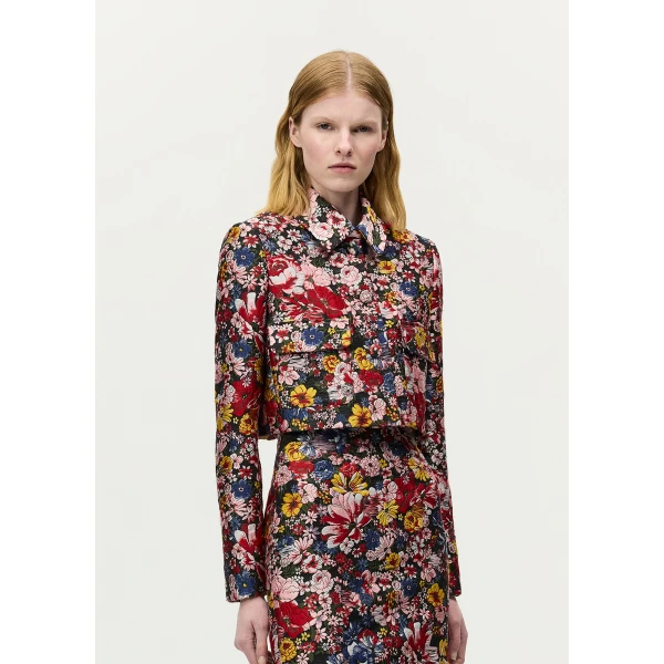 Adam Lippes Cecil Jacket in Black Multi, view 2