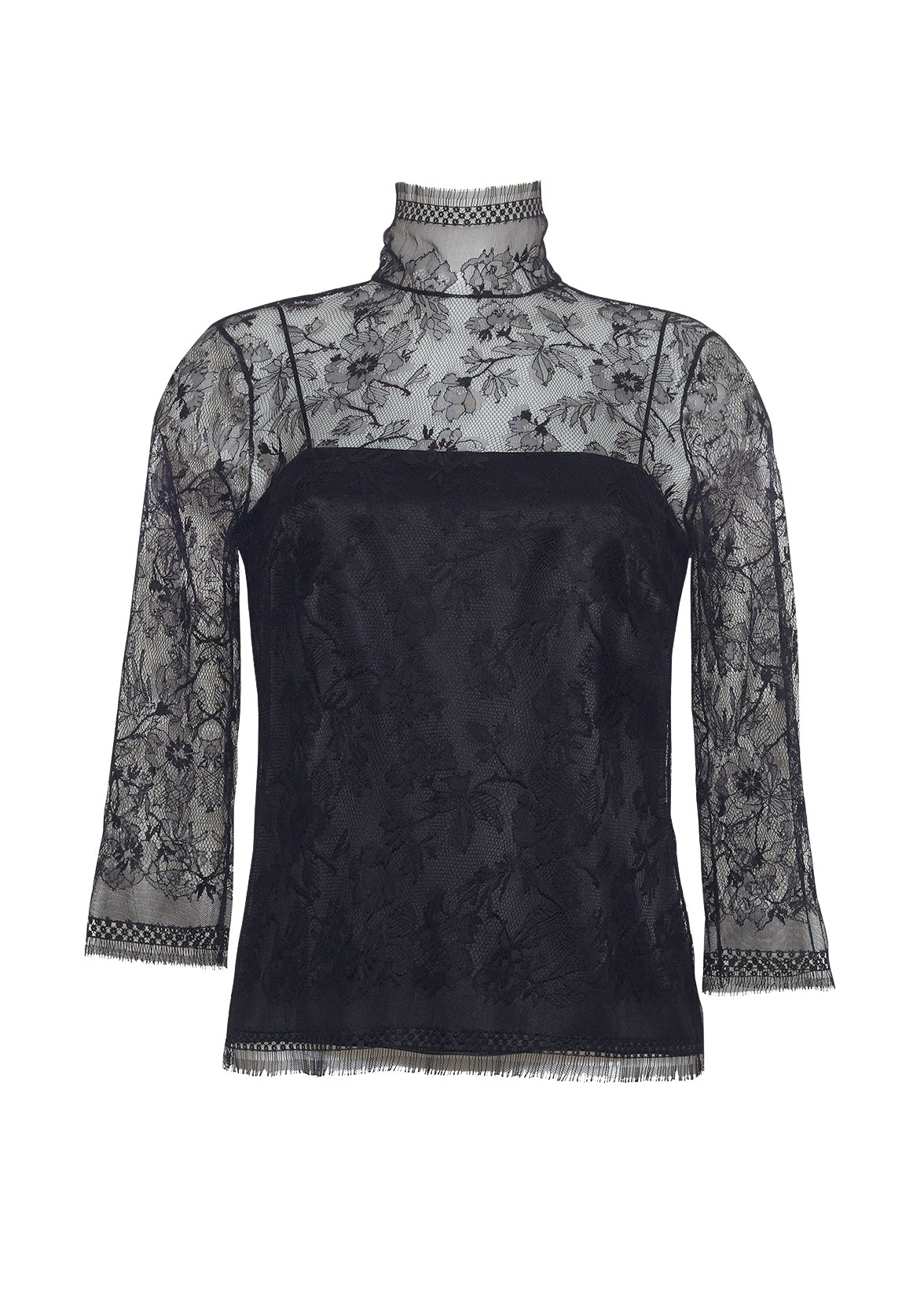 Adam Lippes Chantilly Lace Turtleneck