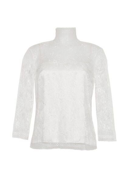Adam Lippes Chantilly Lace Turtleneck
