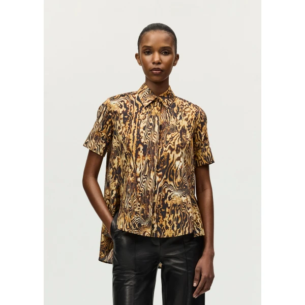 Adam Lippes Charlie Top in Copper Multi, view 2