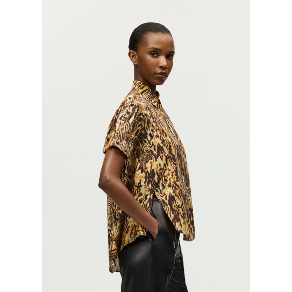 Adam Lippes Charlie Top in Copper Multi, view 3