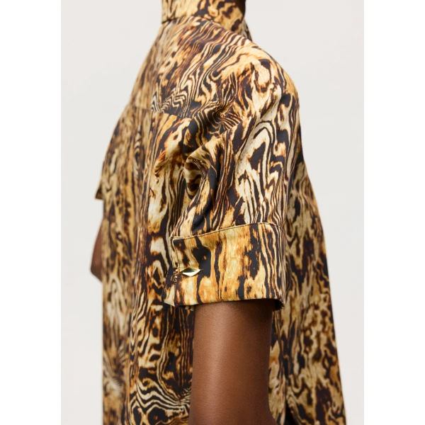 Adam Lippes Charlie Top in Copper Multi, view 4