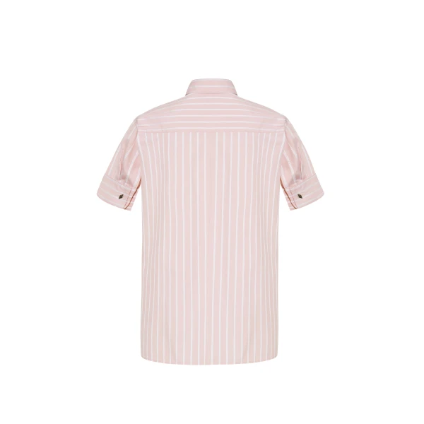Adam Lippes Charlie Top in Pink/White, view 4