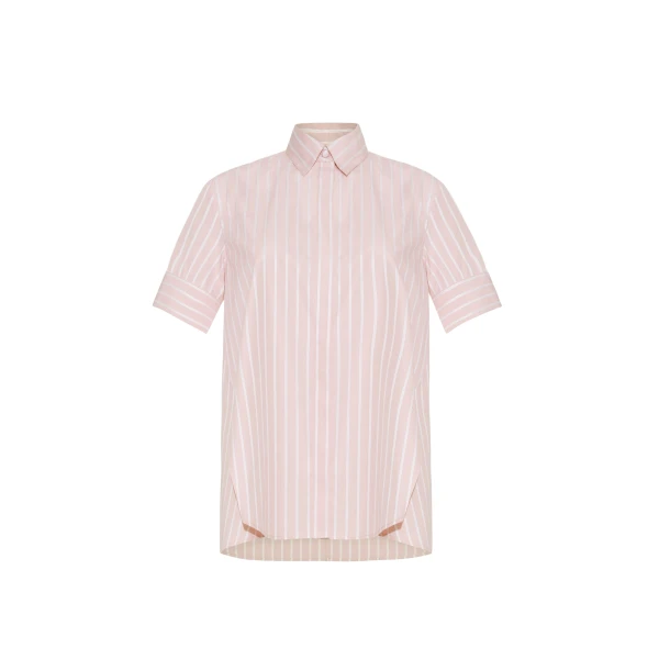 Adam Lippes Charlie Top in Pink/White